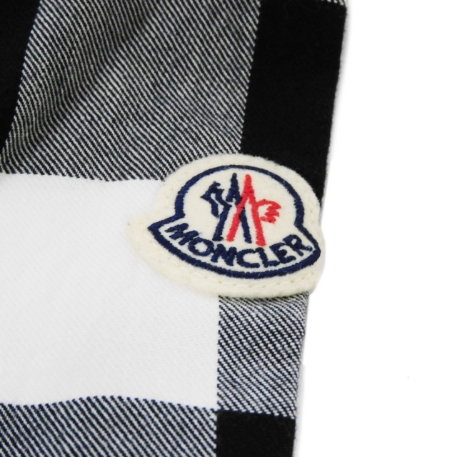 MONCLER(モンクレール)のモンクレール フランネル コットン チェックシャツ L ホワイト ブラック CAMICIA 長袖シャツ F20912F70260 メンズのトップス(シャツ)の商品写真