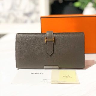 美品☆ エルメス ベアンスフレ エプソン エタン 長財布 Y刻印