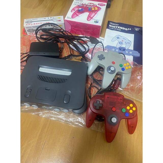 NINTENDO 64(ニンテンドウ64)の✳︎美品✳︎NINTENDO 64 ゲーム本体セット エンタメ/ホビーのゲームソフト/ゲーム機本体(家庭用ゲーム機本体)の商品写真