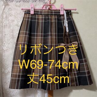 【新品244XL】リボンつき　なんちゃって制服スカート　チェックスカート(ミニスカート)