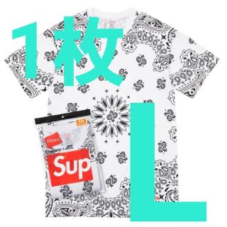 シュプリーム(Supreme)のSupreme Hanes Bandana Tagless Tee  L1枚(Tシャツ/カットソー(半袖/袖なし))