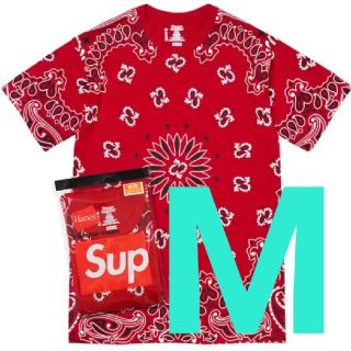 シュプリーム(Supreme)のSupreme Hanes Bandana Tagless Tee M2枚(Tシャツ/カットソー(半袖/袖なし))