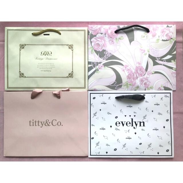 evelyn(エブリン)のレディースブランド ショッパー 4枚セット レディースのバッグ(ショップ袋)の商品写真