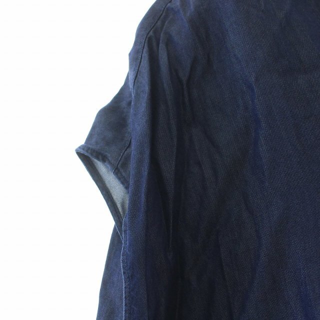 PLST(プラステ)のプラステ 22SS ライトデニムオーバーサイズシャツ ブラウス 半袖 M 紺 レディースのトップス(シャツ/ブラウス(半袖/袖なし))の商品写真