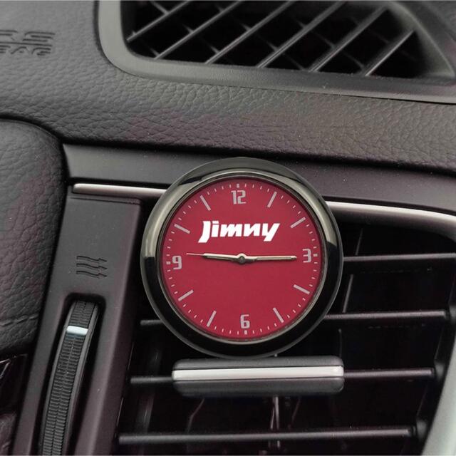 ジムニー ロゴ クオーツ時計 蓄光時計 インテリア時計 グレー 自動車/バイクの自動車(車内アクセサリ)の商品写真