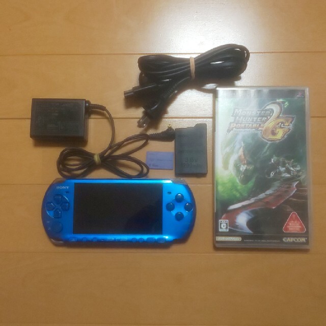 （管24）PSP-3000（ブルー、修理品）すぐ遊べるセット