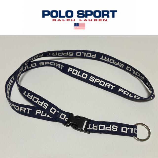 【希少】POLO SPORT ポロスポ 星条旗 ストラップ　ランヤード ピース