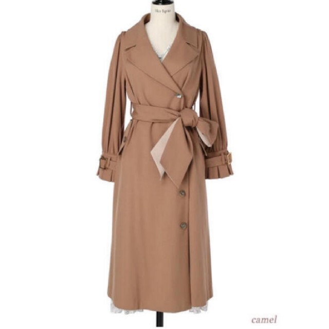 Herlipto Belted Dress Trench Coat camel ブランド品専門の holderbat
