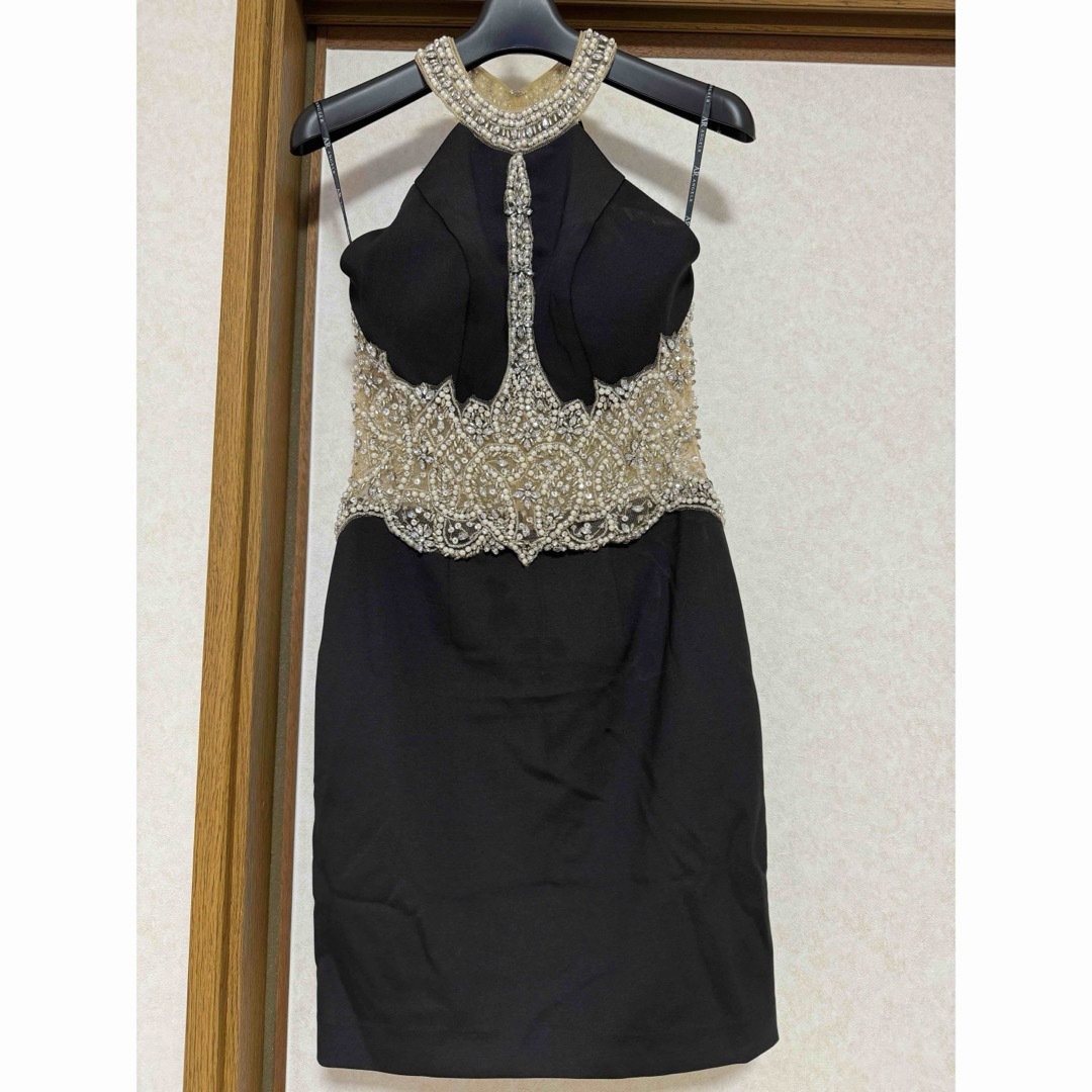 AngelR(エンジェルアール)のエンジェルアール キャバ嬢 ミニドレス ビジュー ブラック レディースのフォーマル/ドレス(ミニドレス)の商品写真