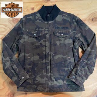 ハーレーダビッドソン(Harley Davidson)の2WAY☆Harley-Davidson コットンジャケット 迷彩＆ブラック/M(装備/装具)