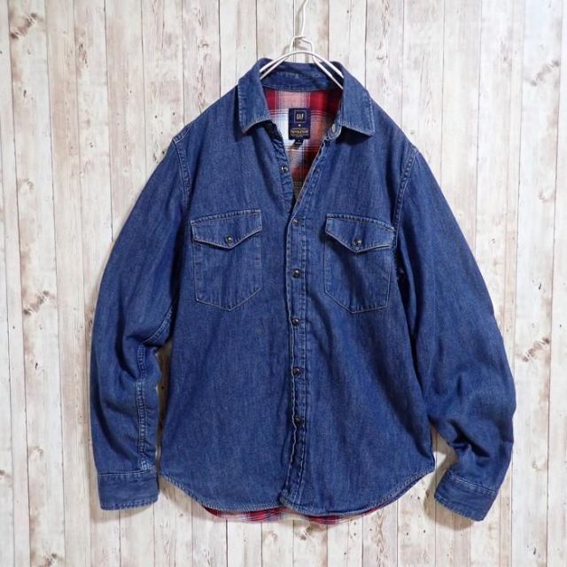 GAP + PENDLETON ブランケット地 デニムシャツジャケット　メンズM