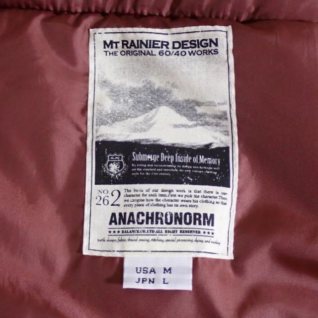 anachronorm - 美品 アナクロノーム 別注 コラボ マウントレイニア