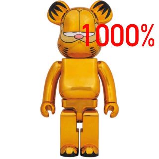 ベアブリック(BE@RBRICK)の新品 BE@RBRICK GARFIELD GOLD CHROME 1000％(キャラクターグッズ)