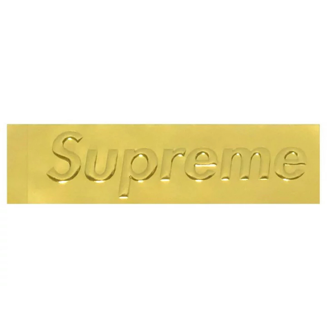 Supreme Hologram Box Logo ステッカー　ゴールド
