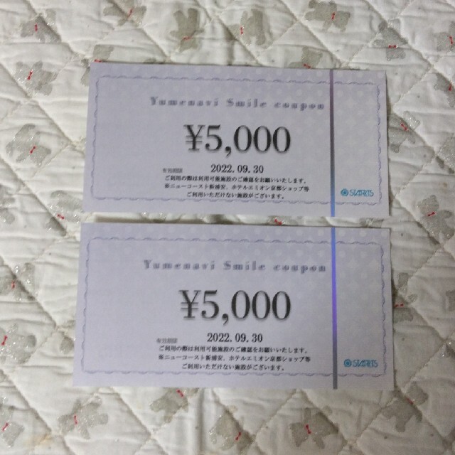 ポニョ様専用　夢なびスマイルクーポン　10,000円分 チケットの優待券/割引券(その他)の商品写真