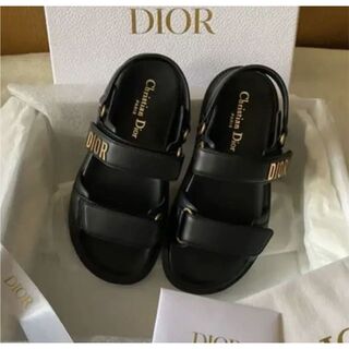 クリスチャンディオール(Christian Dior)のディオール DIOR スポーツサンダル DIORACT 黒 サンダル 37(サンダル)