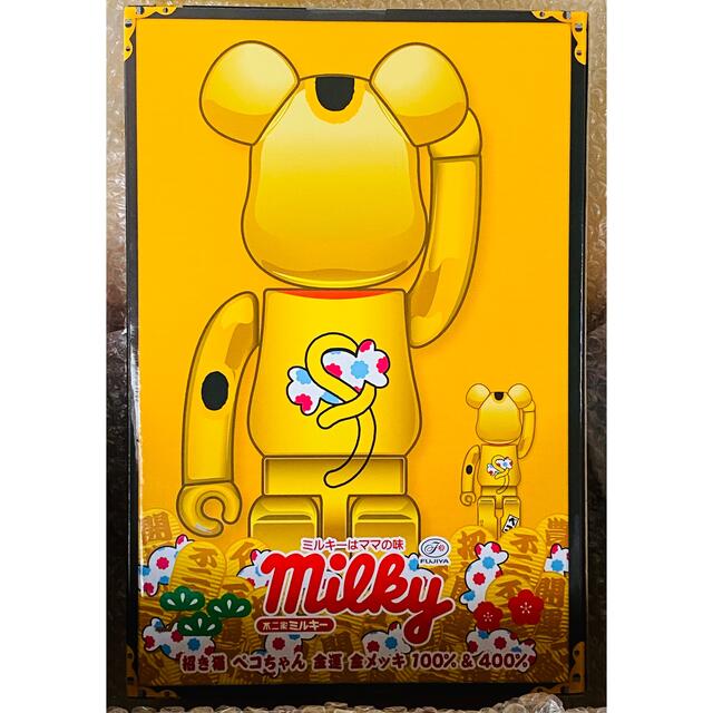 BE＠RBRICK 招き猫 ペコちゃん 金運 金メッキ 100% & 400%