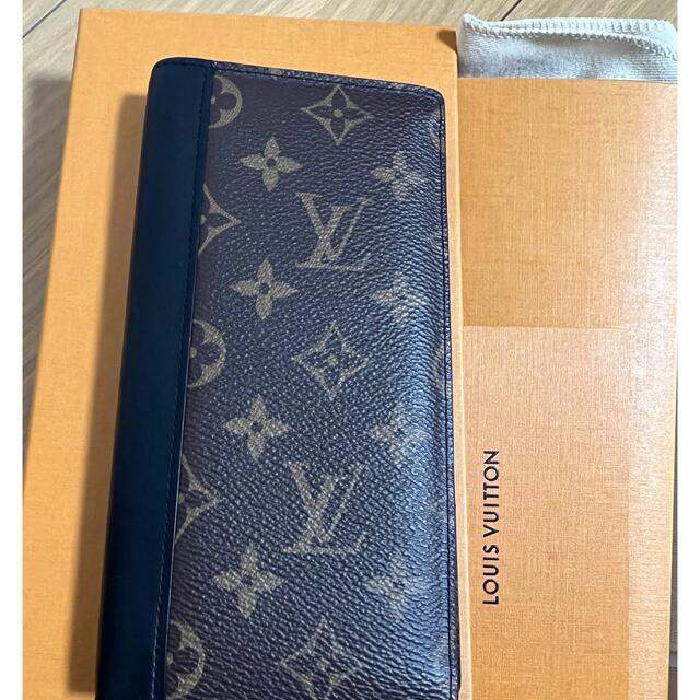 LOUIS VUITTON(ルイヴィトン)のルイヴィトン 長財布 モノグラム・マカサー ポルトフォイユ・ブラザ ノワール  メンズのファッション小物(長財布)の商品写真