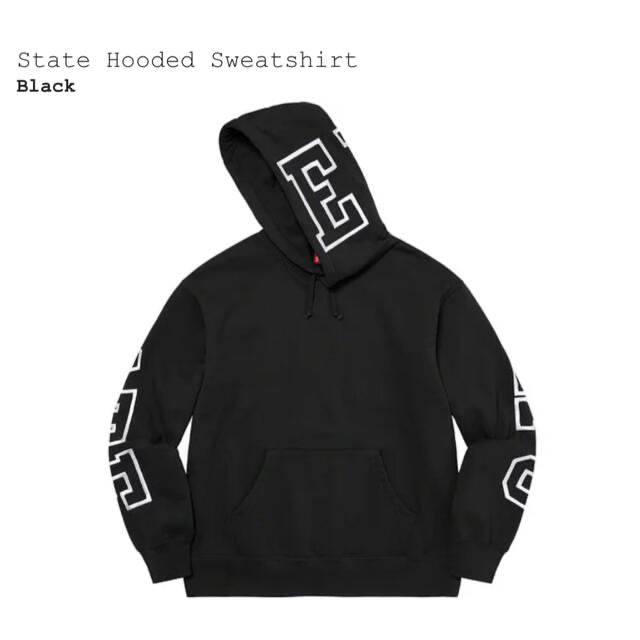SUPREME State Hooded Sweatshirt L size
