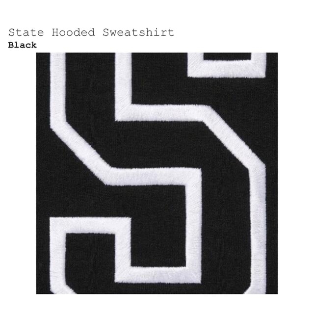 SUPREME State Hooded Sweatshirt L size