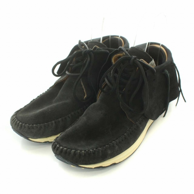 ビズビム FBT モカシン レースアップシューズ スエード 9 27cm 黒靴/シューズ