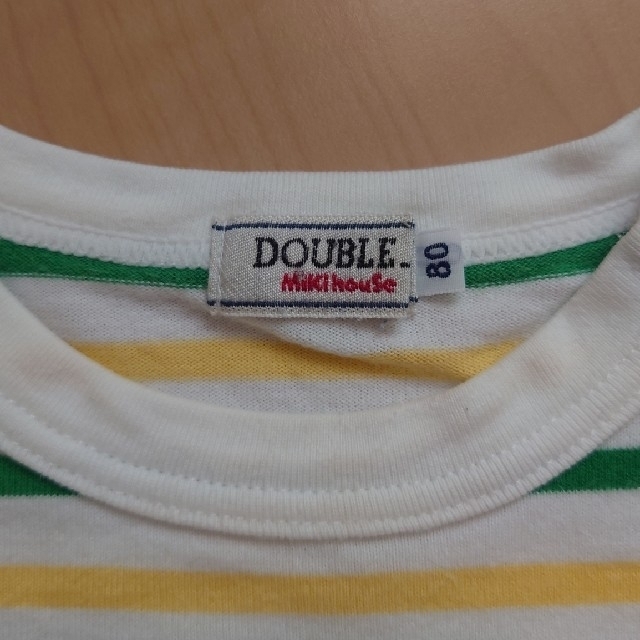 DOUBLE.B(ダブルビー)の【ティンクさま専用】DOUBLE.B　ボーダー長袖Ｔシャツ　サイズ80 キッズ/ベビー/マタニティのベビー服(~85cm)(Ｔシャツ)の商品写真