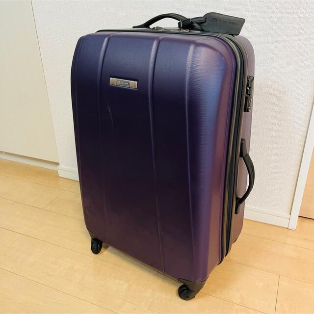 日本買取 デルセー　DELSEY スーツケース　パープル　TSAロック 旅行用バッグ/キャリーバッグ