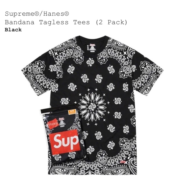 セット売 supreme Hanes Bandana Tagless Tees