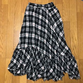 ザラ(ZARA)のZARAチェックスカート(ロングスカート)