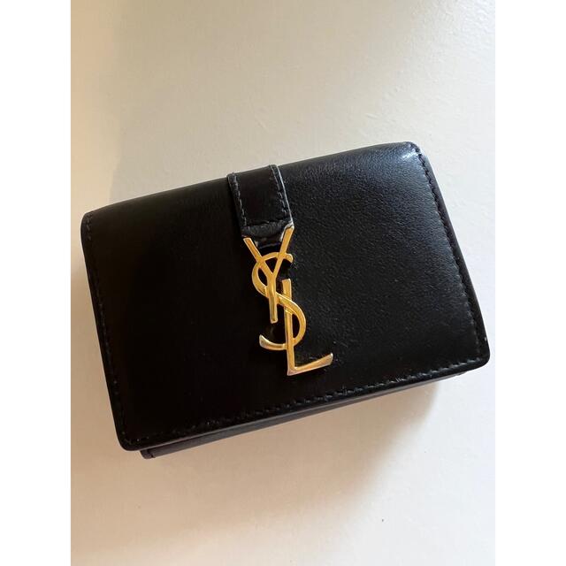 YSL  サンローラン　オリガミ　タイニーウォレット(グレインレザー)財布