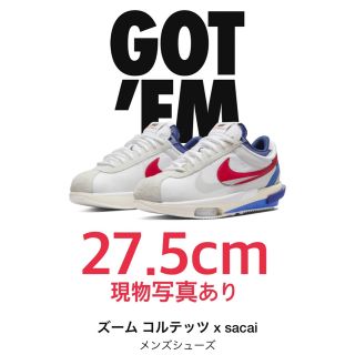 ナイキ(NIKE)のNIKE × sacai ZOOM CORTEZ  ズームコルテッツ(スニーカー)