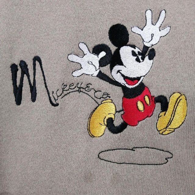 90s Disneyディズニー ミッキー 刺繍 スウェット  A2198
