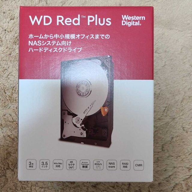 PC/タブレットWestern Digital WD120EFBX 12TB 　HDD　内臓型