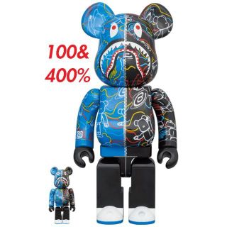 メディコムトイ(MEDICOM TOY)のBAPE BE@RBRICK LINE CAMO SHARK 100%&400%(その他)