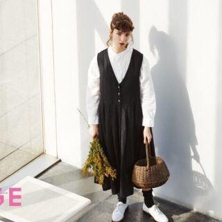 nest robe / ネストローブ | 2019SS | リネンタックノースリーブ2wayワンピース | F | ブラック | レディースレディース