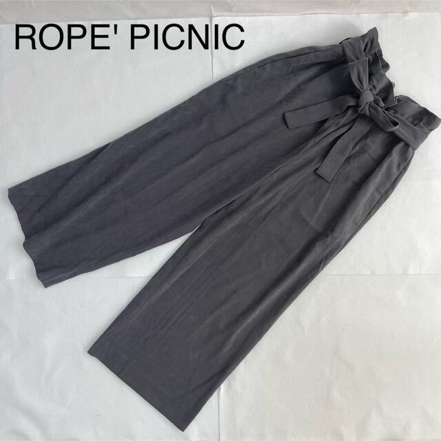 Rope' Picnic(ロペピクニック)のROPE' PICNIC ロペピクニック ウエストリボン付き ワイドパンツ レディースのパンツ(カジュアルパンツ)の商品写真