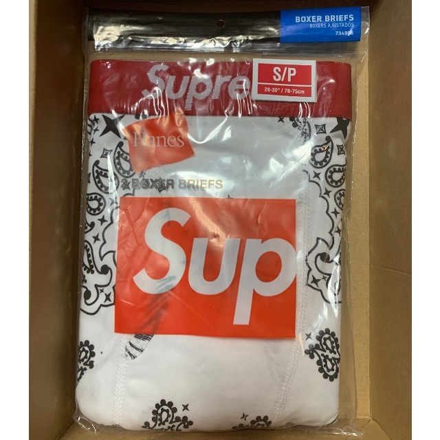 Supreme(シュプリーム)のSupreme Bandana Boxer Briefs Hanes 白 メンズのアンダーウェア(ボクサーパンツ)の商品写真