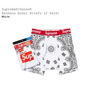 シュプリーム(Supreme)のSupreme Bandana Boxer Briefs Hanes 白(ボクサーパンツ)