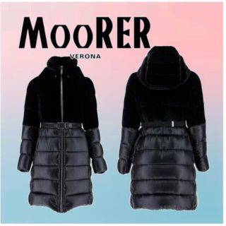 モンクレール(MONCLER)のMooRER ムーレー ヴェルベット 異素材 ダウン(ダウンコート)