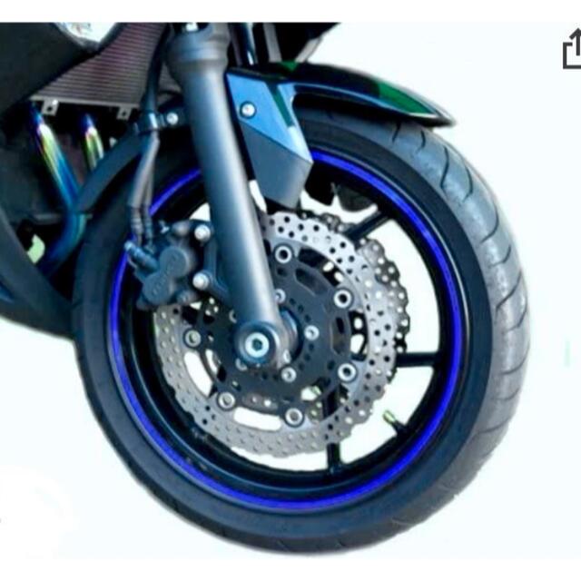 リムステッカー17インチ、18インチ用ブルー 自動車/バイクのバイク(ステッカー)の商品写真