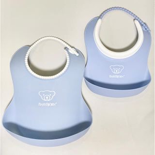 ベビービョルン(BABYBJORN)の【美品】ベビービョルン お食事スタイ 2組セット よだれかけ お食事エプロン(お食事エプロン)