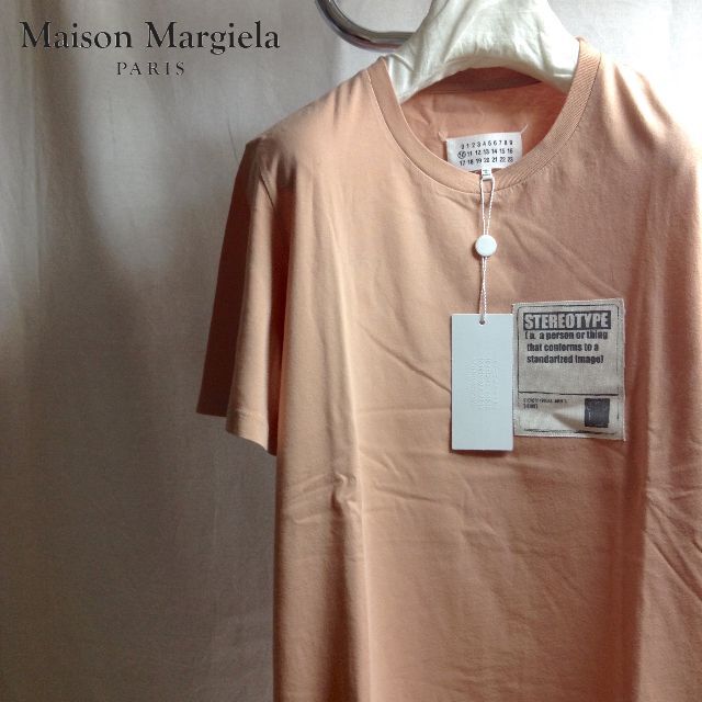 Maison Martin Margiela(マルタンマルジェラ)の新品 46 マルジェラ 18ss ステレオタイプTシャツ ピンク 5417 メンズのトップス(Tシャツ/カットソー(半袖/袖なし))の商品写真