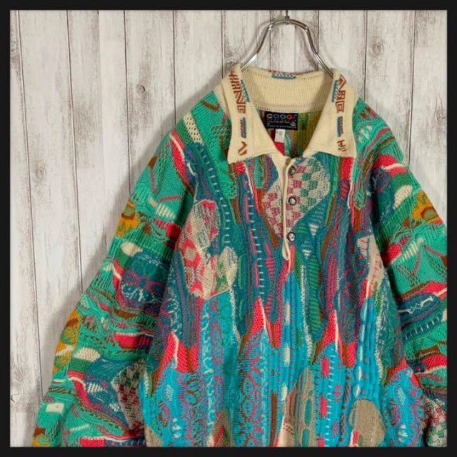 幻の1点モノ】coogi クージー 立体 編込み 3Dニット 即完売モデル