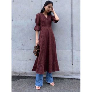 マウジー(moussy)のmoussy マウジー ワンピース COTTON EYELET ロングドレス(ロングワンピース/マキシワンピース)