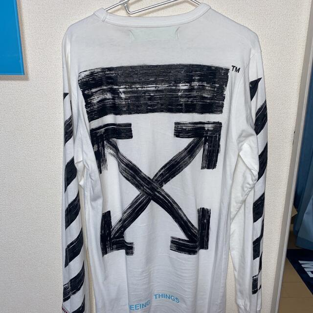 OFF-WHITE(オフホワイト)のオフホワイト　off-white  美品Sサイズ　BTS着用モデル メンズのトップス(Tシャツ/カットソー(七分/長袖))の商品写真