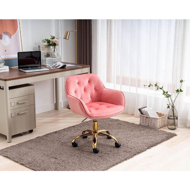 ZOBIDO北欧スタイル オフィスチェア 在宅デスクチェア 360回転座面昇降 インテリア/住まい/日用品の椅子/チェア(デスクチェア)の商品写真