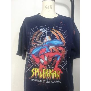 ユニバーサルスタジオジャパン(USJ)のスパイダーマン　Tシャツ　ビッグプリント　USJ 90s アメコミ　MARVEL(Tシャツ/カットソー(半袖/袖なし))