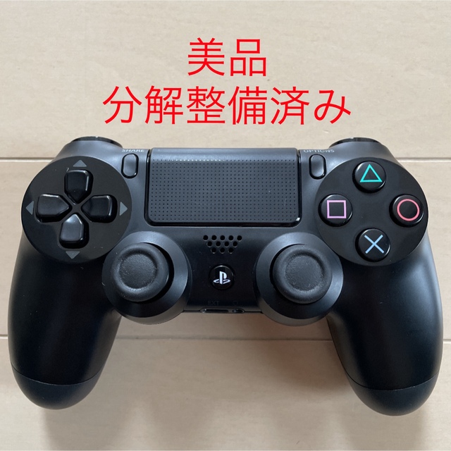 PlayStation4(プレイステーション4)の美品 SONY PS4 純正 コントローラー DUALSHOCK4 ブラック エンタメ/ホビーのゲームソフト/ゲーム機本体(家庭用ゲーム機本体)の商品写真