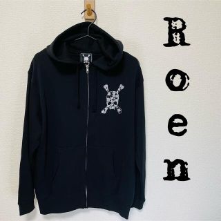 ロエン(Roen)の【ほぼ未使用】Roen ペイズリー スカル ジップアップパーカー 日本製(パーカー)