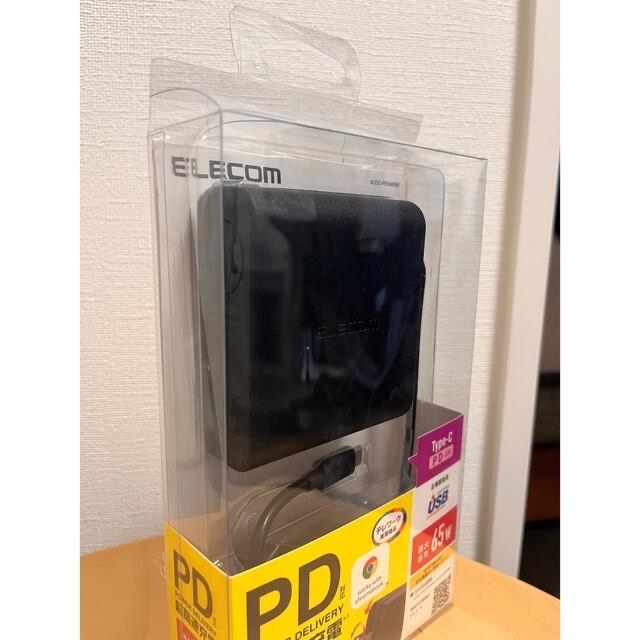 ELECOM(エレコム)のELECOM USB 充電器 ACアダプター コンセント ACDC-PD0465 スマホ/家電/カメラのスマートフォン/携帯電話(バッテリー/充電器)の商品写真